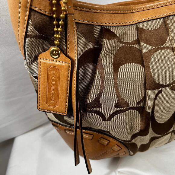 COACH Y2K C Monogram Ergo Jacquard Hobo Whipstitch Bag 12227 - Picture 9 of 12